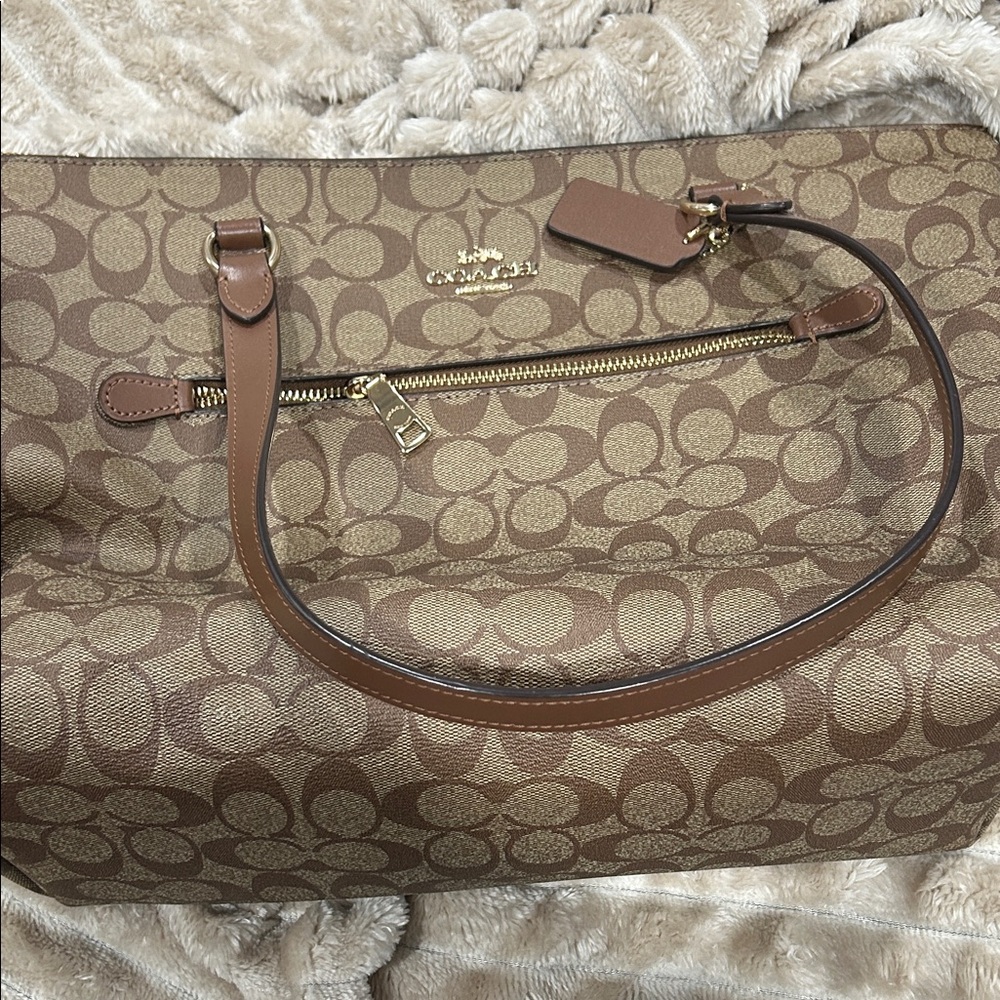 Coach Brown Signature Satchel